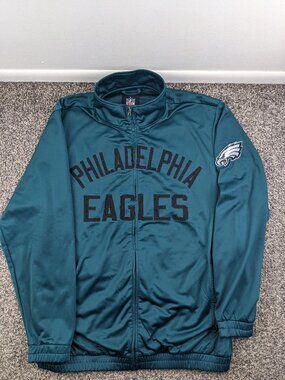 Philadelphia Eagles Jacket Track Fleece Lined G-III Full Zip Mens 2XL